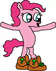 Size: 353x451 | Tagged: safe, artist:macloud34100, derpibooru import, pinkie pie, earth pony, pony, bipedal, crossover, simple background, subway surfers, white background