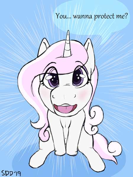 Size: 1800x2400 | Tagged: safe, artist:skydiggitydive, derpibooru import, fleur-de-lis, pony, unicorn, cute, dialogue, female, fleurabetes, looking at you, solo, text