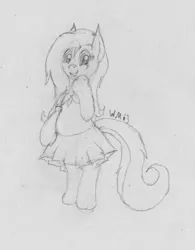 Size: 790x1012 | Tagged: safe, artist:wapamario63, derpibooru import, fluttershy, pony, bipedal, clothes, cute, female, mare, pleated skirt, school uniform, shyabetes, sketch, skirt, solo, traditional art