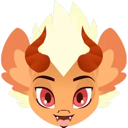 Size: 500x500 | Tagged: safe, artist:kez, derpibooru import, oc, oc:orobas, unofficial characters only, dracony, dragon, hybrid, pony, fangs, head hunter, head hunter 2, head shot, horns, lineless, male, simple background, solo, transparent background