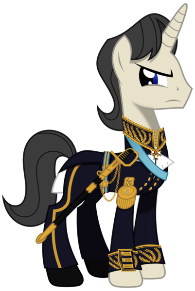 Size: 731x1093 | Tagged: safe, artist:brony-works, derpibooru import, pony, clothes, male, simple background, solo, stallion, sweden, sword, transparent background, uniform, vector, weapon