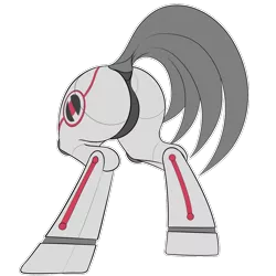 Size: 1000x1000 | Tagged: safe, artist:rubiont, derpibooru import, oc, oc:rubiont, pony, robot, robot pony, butt, featureless crotch, sticker