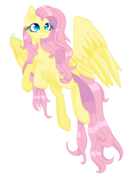 Size: 810x1080 | Tagged: safe, artist:redheartponiesfan, derpibooru import, fluttershy, pegasus, pony, cute, female, head turn, mare, shyabetes, simple background, smiling, solo, spread wings, three quarter view, transparent background, wings