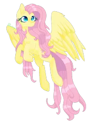 Size: 810x1080 | Tagged: safe, artist:redheartponiesfan, derpibooru import, fluttershy, pegasus, pony, cute, female, head turn, mare, shyabetes, simple background, smiling, solo, spread wings, three quarter view, transparent background, wings