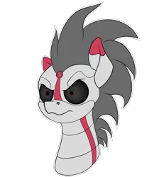 Size: 1000x1115 | Tagged: safe, artist:rubiont, derpibooru import, oc, oc:rubiont, pony, robot, robot pony, frazzled hair, sticker, tired