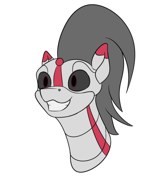 Size: 1000x1115 | Tagged: safe, artist:rubiont, derpibooru import, oc, oc:rubiont, pony, robot, robot pony, grin, happy, smiling, sticker