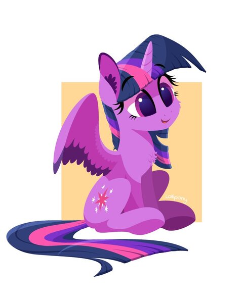 Size: 800x1000 | Tagged: safe, artist:lollipony, derpibooru import, twilight sparkle, twilight sparkle (alicorn), alicorn, pony, :d, adorkable, chest fluff, cute, dork, ear fluff, female, happy, lineless, mare, simple background, sitting, solo, spread wings, twiabetes, vector, wings