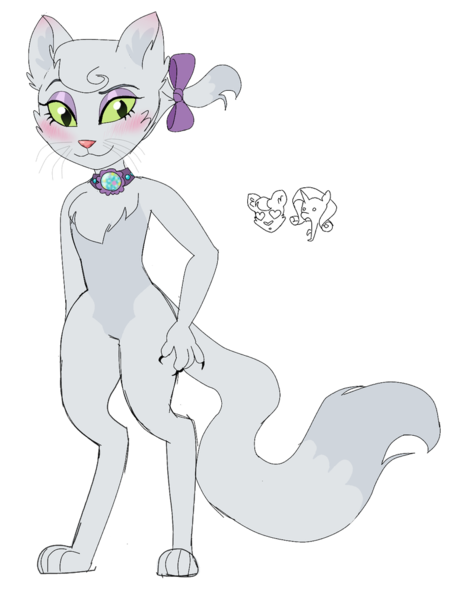 Size: 789x1012 | Tagged: abyssinian, abyssinianized, anthro pets, artist:unoriginai, cat, cute, derpibooru import, my little pony: the movie, opalescence, race swap, safe, solo, species swap