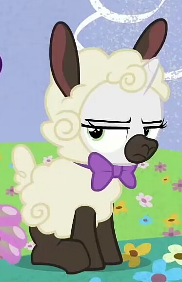 Size: 373x577 | Tagged: safe, derpibooru import, screencap, sweetie belle, pony, sheep, forever filly, animal costume, clothes, cosplay, costume, cropped, cute, flower, sheepie belle, solo