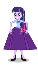 Size: 550x930 | Tagged: safe, alternate version, artist:cartoonmasterv3, derpibooru import, twilight sparkle, twilight sparkle (alicorn), alicorn, equestria girls, alternate universe, big grin, clothes, grin, legs, long skirt, pleated skirt, pretty, sexy, skirt, skirt lift, smiling, solo