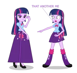 Size: 920x869 | Tagged: safe, alternate version, artist:cartoonmasterv3, derpibooru import, twilight sparkle, twilight sparkle (alicorn), alicorn, equestria girls, alternate universe, another twilight sparkle, clothes, long skirt, pretty, sexy, skirt