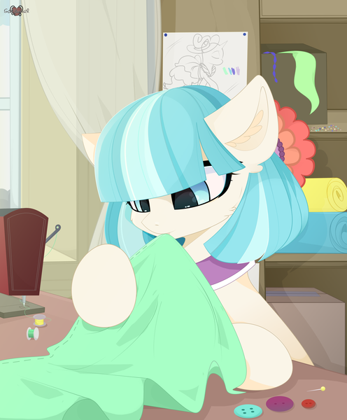 Size: 4050x4900 | Tagged: safe, artist:xsatanielx, derpibooru import, coco pommel, earth pony, pony, female, mare, rcf community, solo