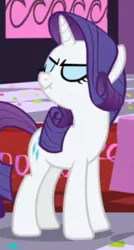 Size: 282x525 | Tagged: safe, derpibooru import, edit, edited screencap, screencap, rarity, pony, unicorn, between dark and dawn, cropped, eyes closed, female, mare, scrunchy face