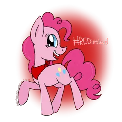 Size: 400x400 | Tagged: safe, artist:spiderfingers15, derpibooru import, pinkie pie, earth pony, pony, hashtag, headcanon, simple background, solo, text, transparent background