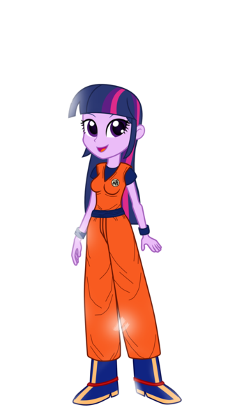 Size: 1801x3000 | Tagged: safe, artist:gonzalossj3, artist:salemcat, derpibooru import, twilight sparkle, twilight sparkle (alicorn), alicorn, equestria girls, base used, crossover, dragon ball z, goku, simple background, solo, transparent background, ultra instinct