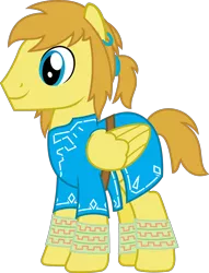 Size: 782x1022 | Tagged: safe, artist:sketchmcreations, derpibooru import, ponified, pegasus, pony, link, male, ponies of the wild, show accurate, simple background, stallion, the legend of zelda, the legend of zelda: breath of the wild, transparent background, tunic, vector