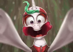 Size: 1200x850 | Tagged: safe, artist:assasinmonkey, derpibooru import, princess celestia, alicorn, pony, between dark and dawn, faic, female, funny face, harness, majestic as fuck, mare, motion blur, open mouth, scene interpretation, solo, tack, uvula, zipline