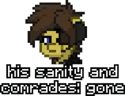 Size: 497x381 | Tagged: safe, derpibooru import, oc, oc:blu skies, unofficial characters only, pony, pony town, big boss, edgy, eyepatch, head only, meme, metal gear, metal gear solid, metal gear solid 5, pixel art, punished snake, reaction image, scar, smile and optimism meme, venom snake, video game