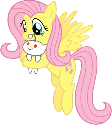Size: 4740x5310 | Tagged: safe, artist:supermatt314, derpibooru import, fluttershy, pegasus, pony, cute, female, flying, holding, mare, reddit, shyabetes, simple background, smiling, snoo, spread wings, transparent background, wings