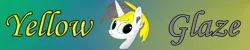 Size: 1400x280 | Tagged: safe, artist:yellow-glaze, derpibooru import, oc, oc:yellowglaze, unofficial characters only, pony, unicorn, bust, female, gradient background, portrait, solo, vector