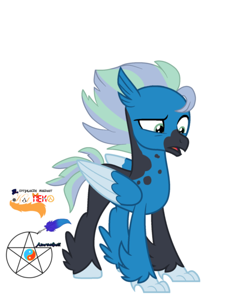 Size: 1409x1800 | Tagged: safe, artist:azurasquill, derpibooru import, oc, oc:jetstream, unofficial characters only, classical hippogriff, hippogriff, base used, hippogriff oc, simple background, transparent background