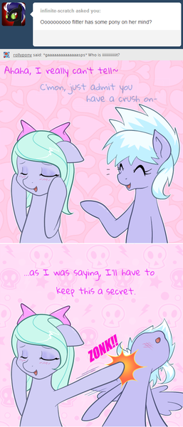 Size: 500x1168 | Tagged: safe, artist:marikaefer, derpibooru import, cloudchaser, flitter, pony, ask flitter and cloudchaser, ask, blushing, tumblr