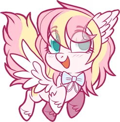 Size: 947x958 | Tagged: safe, artist:centchi, derpibooru import, oc, oc:ninny, pegasus, pony, chibi, cute, female, flying, looking at you, pastel