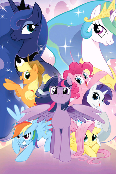 Size: 2107x3160 | Tagged: safe, derpibooru import, seven seas, applejack, fluttershy, pinkie pie, princess celestia, princess luna, rainbow dash, rarity, twilight sparkle, twilight sparkle (alicorn), alicorn, earth pony, pegasus, pony, unicorn, my little pony: the manga, my little pony: the manga volume 1, spoiler:manga, spoiler:manga1, mane six