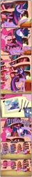 Size: 1024x5526 | Tagged: safe, artist:grievousfan, derpibooru import, edit, pinkie pie, princess celestia, princess luna, twilight sparkle, twilight sparkle (alicorn), alicorn, pony, book, comic, cyrillic, female, golden oaks library, mare, photo, photo album, russian, translation