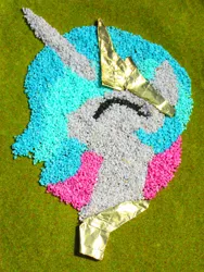 Size: 2851x3801 | Tagged: safe, artist:malte279, derpibooru import, princess celestia, pony, craft, mosaic, solo, traditional art