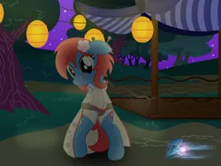 Size: 8000x6000 | Tagged: safe, artist:nightmaremoons, derpibooru import, oc, oc:sureibu, unofficial characters only, pony, bipedal, blushing, clothes, commission, festival, kimono (clothing), lantern, paper lantern, sexy, show accurate, solo