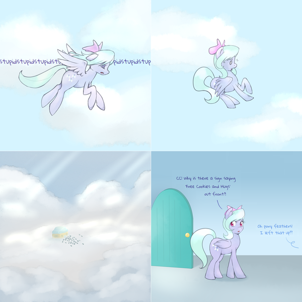 Size: 2562x2562 | Tagged: safe, artist:marikaefer, derpibooru import, cloudchaser, flitter, pegasus, pony, ask flitter and cloudchaser, comic, door, female, flying, mare, offscreen character