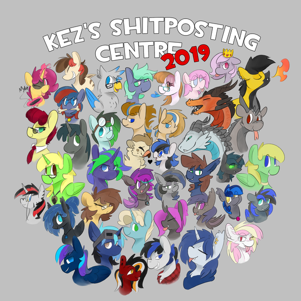 Size: 3000x3000 | Tagged: safe, artist:myahster, derpibooru import, oc, oc:aces high, oc:bolton, oc:da random, oc:diamond brit, oc:epic acrylic, oc:fappyness, oc:frostburn, oc:gryph xander, oc:jet brasshide, oc:kayla, oc:kezzie, oc:lemming, oc:margon, oc:midnight light, oc:molten mallard, oc:myah, oc:nightglider, oc:platinum wing, oc:prince nova, oc:quill (kezter), oc:quinn (bolton), oc:rainy skies, oc:razzie, oc:star gazer, oc:styxus, oc:violet nebula, oc:warly, oc:xodious, unofficial characters only, alicorn, bat pony, changeling, dragon, earth pony, original species, pegasus, shark, shark pony, unicorn, zebra, commission, discord server, group photo, kezs shitposting centre, purple changeling