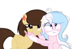 Size: 1280x854 | Tagged: safe, artist:rachelclaradrawz, derpibooru import, oc, oc:anita, oc:pasty, unofficial characters only, pegasus, pony, base used, cross-popping veins, female, mare, simple background, transparent background