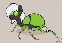 Size: 1358x943 | Tagged: artist:spookitty, changeling, derpibooru import, green changeling, insect, oc, oc:jack sunshine, raffle prize, safe, solo