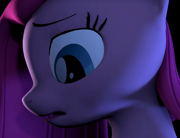 Size: 600x463 | Tagged: safe, artist:camtwosix, derpibooru import, pinkie pie, earth pony, pony, 3d, alone, animated, breathing, dark, depressed, eyebrows, female, gif, looking down, mare, open mouth, pinkamena diane pie, sad, solo, source filmmaker
