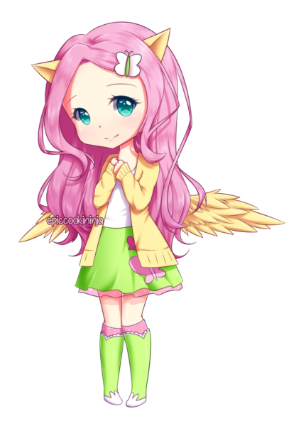 Size: 900x1274 | Tagged: safe, artist:epiccookininja, derpibooru import, fluttershy, human, equestria girls, cardigan, colored pupils, cute, eared humanization, female, humanized, looking at you, shyabetes, simple background, solo, speedpaint available, transparent background, winged humanization, wings