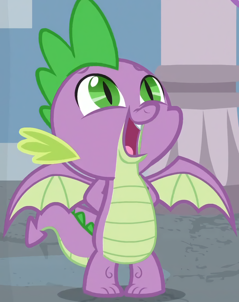 Size: 866x1094 | Tagged: safe, derpibooru import, screencap, spike, dragon, marks for effort, arm behind back, cropped, cute, innocent, male, school of friendship, smiling, solo, spikabetes, spread wings, upscaled, winged spike, wings