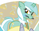 Size: 132x104 | Tagged: safe, derpibooru import, derpy hooves, lyra heartstrings, alicorn, pony, magical mystery cure, alicornified, derpicorn, merchandise, race swap, swapped cutie marks, welovefine
