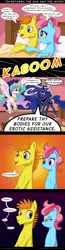 Size: 700x2680 | Tagged: suggestive, artist:deusexequus, derpibooru import, carrot cake, cup cake, princess celestia, princess luna, alicorn, earth pony, pony, between dark and dawn, angry, bed, bedroom, comic, commission, death stare, female, husband and wife, impotence, infidelity denied, male, mare, royal sisters, stallion, this will end in a night on the couch, this will end in divorce, this will not end in sex