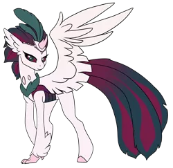 Size: 1920x1864 | Tagged: artist:kxttponies, changeling hybrid, derpibooru import, female, hippogriff hybrid, hybrid, interspecies offspring, oc, offspring, parent:queen novo, parent:thorax, safe, simple background, solo, transparent background, unofficial characters only