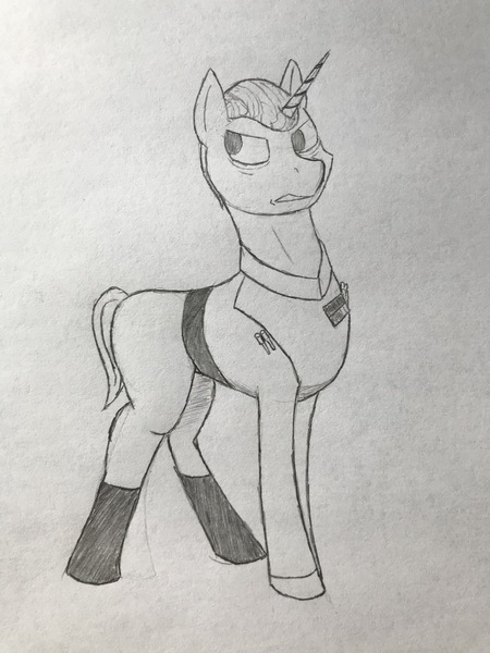 Size: 3024x4032 | Tagged: safe, artist:biergarten13, derpibooru import, ponified, pony, unicorn, grand moff, solo, star wars, traditional art, wilhuff tarkin