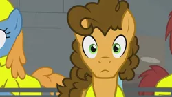 Size: 1280x720 | Tagged: safe, derpibooru import, screencap, cheese sandwich, earth pony, pony, the last laugh, cheese sandwich returns, looking at you, male