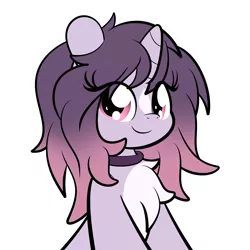 Size: 3000x3000 | Tagged: safe, artist:kimjoman, derpibooru import, oc, oc:wicked silly, unofficial characters only, pony, unicorn, accessories, chest fluff, choker, cute, female, looking at you, pale belly, simple background, solo, white background
