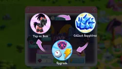 Size: 1280x720 | Tagged: safe, derpibooru import, pony, gameloft, magic coins, sapphire, tutorial