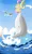 Size: 1024x1707 | Tagged: safe, artist:vinilyart, derpibooru import, fluttershy, rainbow dash, pegasus, pony, whale, duo, exclamation point, female, flying, image, mare, ocean, outdoors, petting, png, sky, smiling, splash, spread wings, water, wings