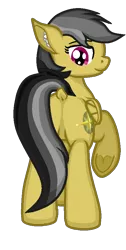 Size: 450x894 | Tagged: safe, artist:zeka10000, derpibooru import, daring do, pony, butt, dock, ear fluff, featureless crotch, full body, looking back, plot, simple background, smiling, solo, standing, transparent background