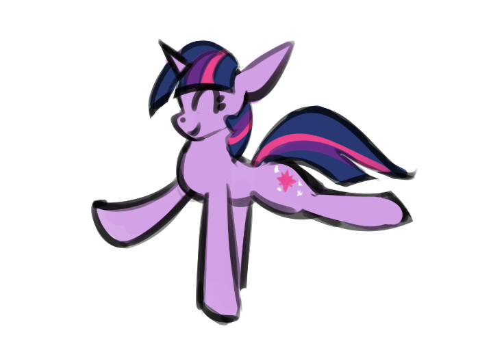 Size: 717x509 | Tagged: safe, artist:pony-butt-express, derpibooru import, twilight sparkle, pony, unicorn, dancing, eyes closed, female, mare, simple background, solo, unicorn twilight, white background