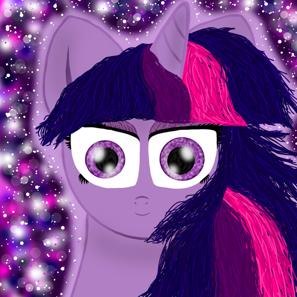 Size: 1500x1500 | Tagged: safe, artist:katya, derpibooru import, twilight sparkle, pony, looking at you, solo, stare, staring into your soul