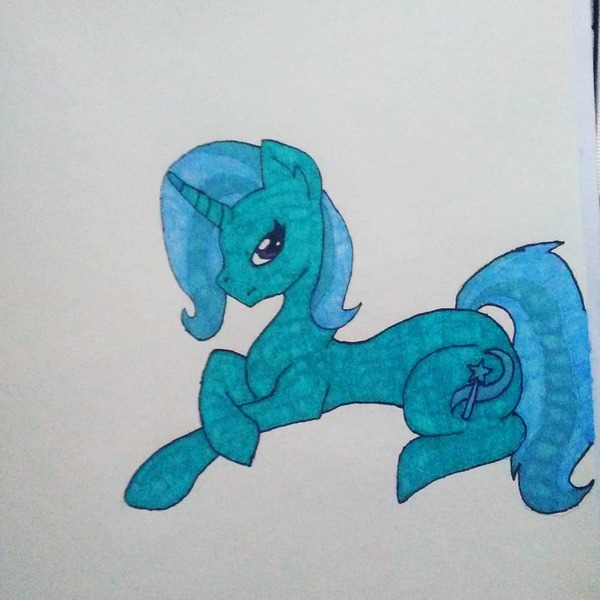 Size: 1080x1080 | Tagged: safe, derpibooru import, trixie, pony, traditional art